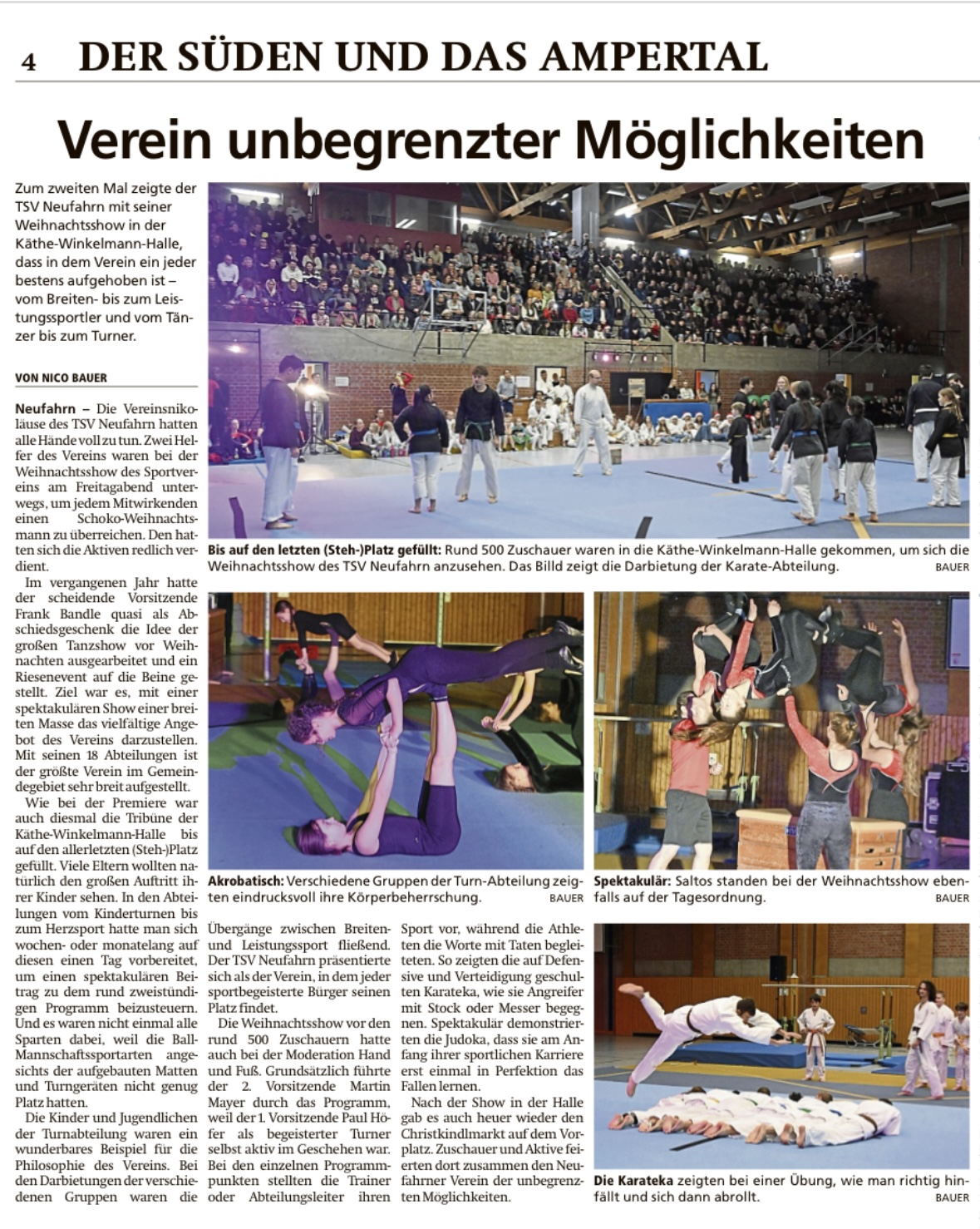 TSV Weihnachtsshow in der Presse 2025