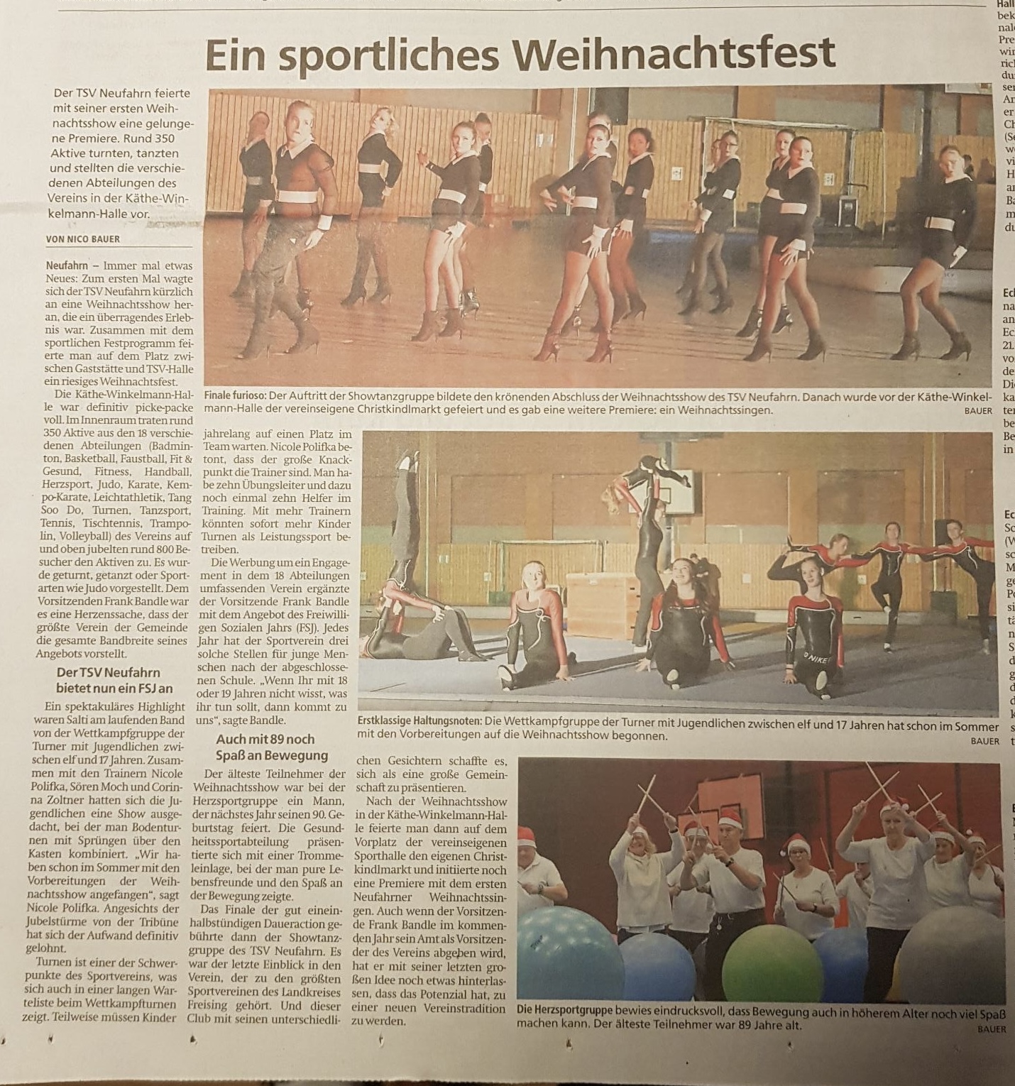 TSV Weihnachtsshow - Presse Echo 