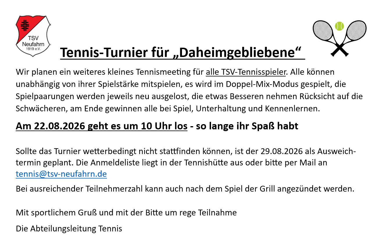 Tennis-Turnier für 